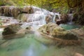 Natural deep forest tropical stream waterfall Royalty Free Stock Photo