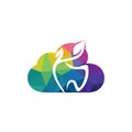 Natural dental vector logo design.