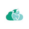 Natural dental vector logo design.