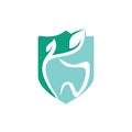 Natural dental vector logo design.