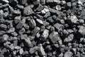 Natural deposits of coal. Texture and Background. Large chunks of coal.