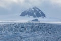 Details of Esmarkbreen glacier crevasses in Svalbard