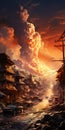 natural disaster cataclysm and natural phenomena. Generative AI