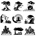 Natural disaster icons