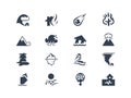 Natural disaster icons