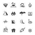 Natural disaster icons