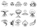 Natural disaster icons