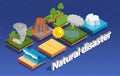 Natural Disaster Isometric Composition