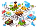 Natural Disaster Isometric Infographics Royalty Free Stock Photo