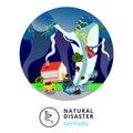 Natural disaster flat Royalty Free Stock Photo