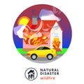 Natural disaster flat Royalty Free Stock Photo