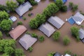 Natural Disasters, flooding, residential area flooded, created with Generative AI