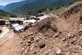 Natural Disasters, mudslides, residential area destroyed by mudslide, created with Generative AI