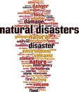 Natural disasters word cloud Royalty Free Stock Photo