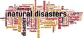 Natural disasters word cloud Royalty Free Stock Photo