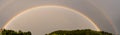 Natural double rainbow after the rain