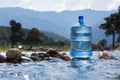 Natural drinking water in a large bottle