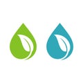 Natural Drop Water Spa Logo Template Illustration Design. Vector EPS 10 Royalty Free Stock Photo