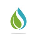 Natural Drop Water Spa Logo Template Illustration Design. Vector EPS 10 Royalty Free Stock Photo