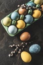 Natural dyed easter eggs