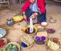 Natural Dyeing in Chinchero Peru for Traditional Weaving