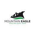 natural eagle mountain logo Royalty Free Stock Photo