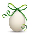 Natural Easter Egg Green Ribbon