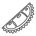 Natural eco durian piece icon, outline style
