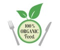 Natural eco organic product label badge icon Royalty Free Stock Photo