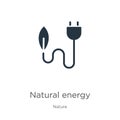 Natural energy icon vector. Trendy flat natural energy icon from nature collection isolated on white background. Vector Royalty Free Stock Photo