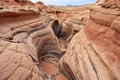 the natural erosion patterns in a canyon