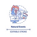 Natural events concept icon
