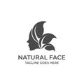 Natural Face Design silhouette concept Illustration Vector Template