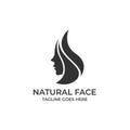 Natural Face Design silhouette concept Illustration Vector Template