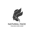 Natural Face Design silhouette concept Illustration Vector Template