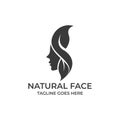 Natural Face Design silhouette concept Illustration Vector Template