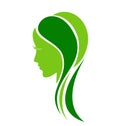 Natural face fashion woman logo