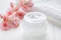 Natural facial cream dermatology cosmetic product wellness and relaxation makeup