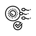 natural fertilization line icon vector illustration