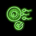 natural fertilization neon glow icon illustration