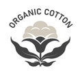 Natural fiber sign, organic cotton label or badge