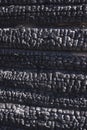 Natural fire ashes with dark grey black coals texture. It is a flammable black hard rock. copyspace Royalty Free Stock Photo