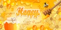 Natural floral honey banner.