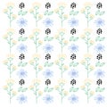 Natural Flowers on White Pattern, Texture, Background