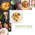 Natural food collage Royalty Free Stock Photo