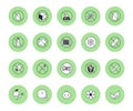 Natural food flat line icons set. Sugar, gluten free, no trans fats, salt, egg, nuts, vegan vector illustrations. Thin