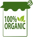 Natural food logo design template. Modern linear organic label, bio emblem, healthy food concept