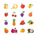 Natural Food - modern vector line icons set Royalty Free Stock Photo