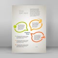 Natural food oganic flyer template A4 brochure layout