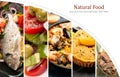 Natural food. Photo collage. Royalty Free Stock Photo